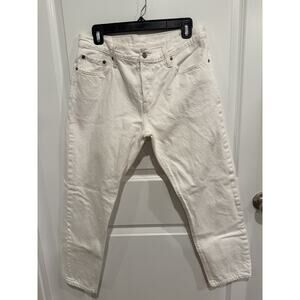 Levi's 501 CT Jeans Women's W29 L32 (W32xL28) White Denim Button Fly